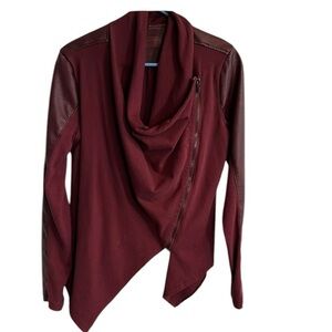 Blank NYC womens Size M Sunny Days Moto Jacket faux leather asymmetrical zip